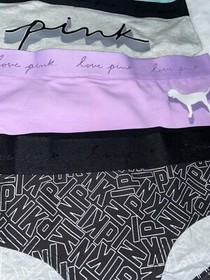 Victoria Secret PINK 5 Pack Panty Lot Women's L XL XXL NEW Bikini Hipster Cotton