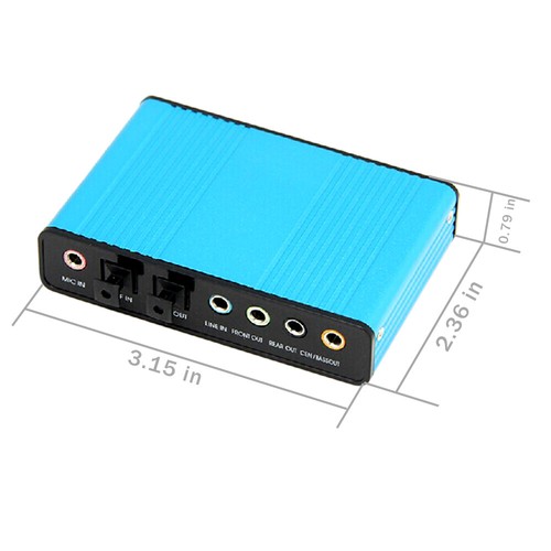 6 Channel 5.1 External USB Sound Card Adapter Optical Audio Laptop Notebook PC - Picture 5 of 9