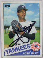 1985 Topps Jose Rijo RC Auto #238 New York Yankees Rookie Autograph Reds