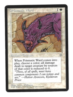 MTG Magic The Gathering Card Prismatic Ward Enchant Creature White Ice Age  1995 | eBay