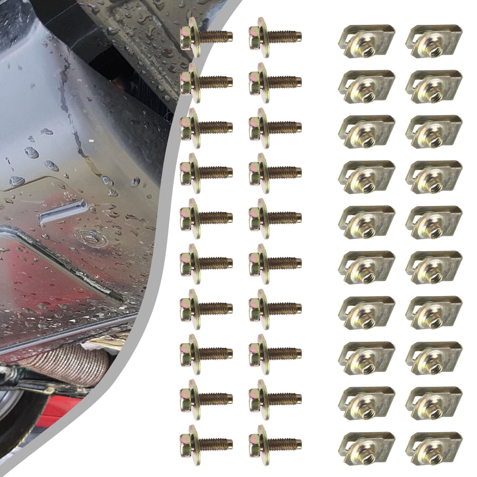 Body Bolts U-Nuts Clips Car Styling Clips Engine Bottom Retainers Fasteners