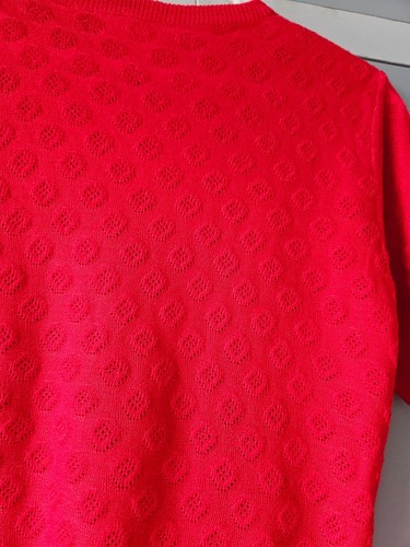 Lady's Short Sleeve Red Top from David Keys Fashions Size 12 Bust 85cms - Picture 4 of 6