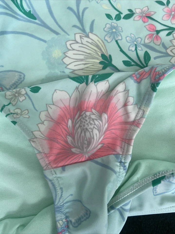 The Children's Place Girl's Floral Cold Shoulder Tankini Swimsuit Size 12 - Image 4 of 4