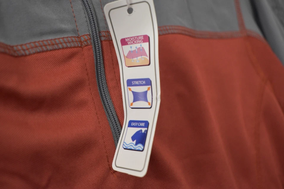 North End 1/4 Zip Women Shirt S Rust/Graphite Stretch Moisture Wicking Ladies - Image 3 of 4