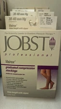 JOBST Vairox 30-40mmHg Open Toe Knee High Sock w/Zipper Size: Small B Beige