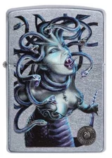 Zippo Windproof Anne Stokes Medusa Fantasy Snakes Lighter 29573, New In Box