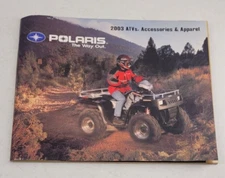 2003 Polaris ATVs Accessories Apparel Sales Brochure Predator Innovations