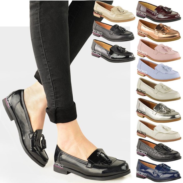 patent loafers womens