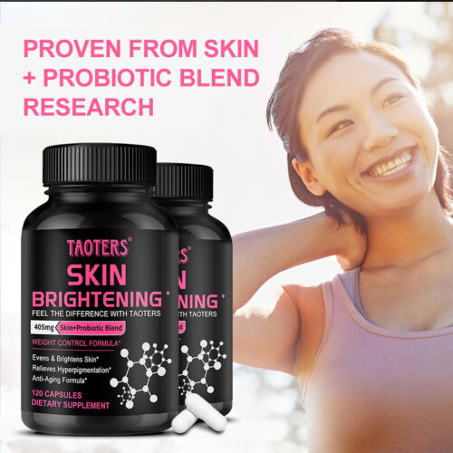 Skin Brightening 405mg Glutathione + Probiotic Blend Weight Control - Afbeelding 1 van 13