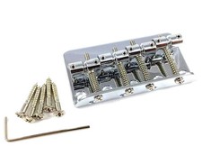 Chrome Standard 5-hole Style Top Load Bridge For Fender Bass  BB-FV4-C