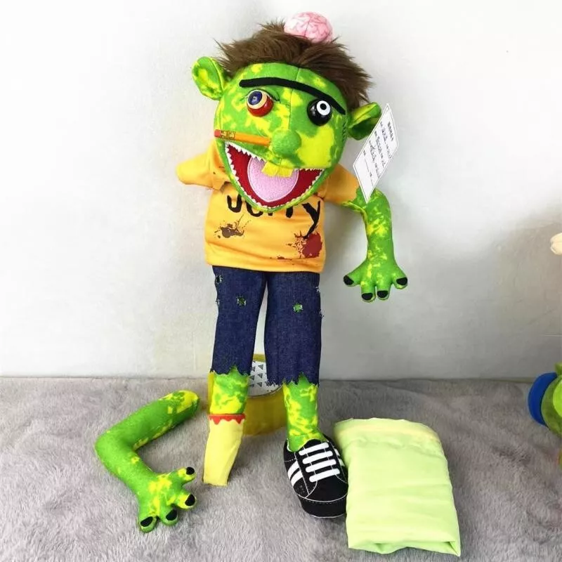 Zombie Jeffy Puppet Hand Puppet Plush Toy 55cm Stuffed Doll Kids