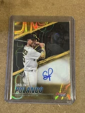 2021 Bowman's Best Shalin Polanco Gold Lava Refractor Auto #/75 Pirates B1