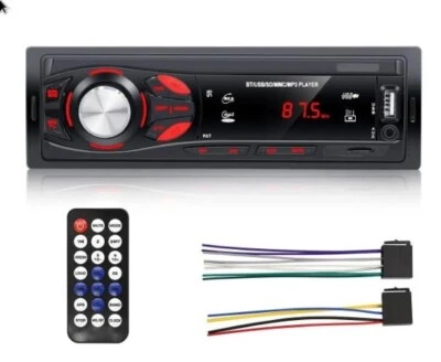 Autoradio MP3 FM Car Radio Bluetooth Voiture Stéréo Lecteur TF USB Aux-In - 1DIN - Photo 1/4
