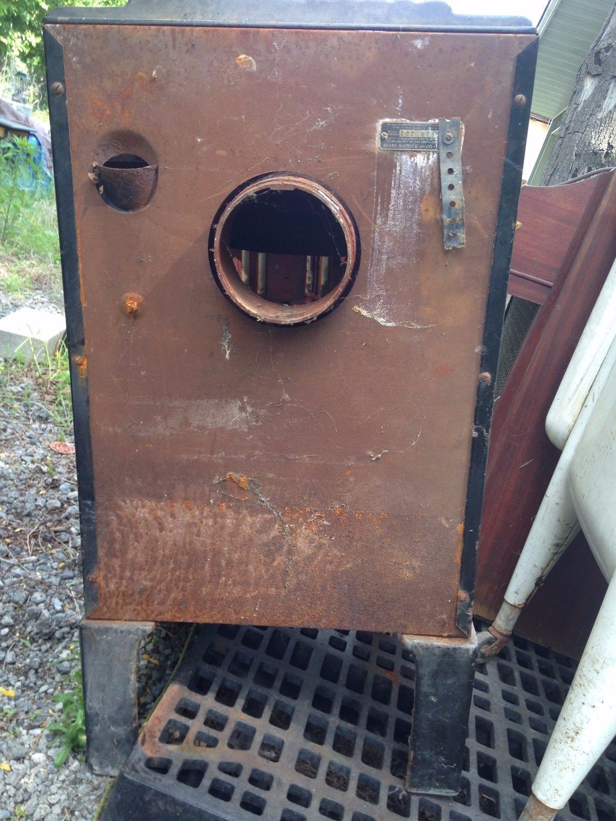 VINTAGE ANTIQUE SEARS WOOD BURNING HEATER DOUBLE CHAMBER MODEL 102.8751 |  eBay