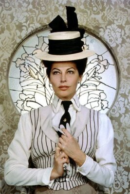 Ava Gardner in 55 Days at Peking in hat fashion pose 24x36 Poster
