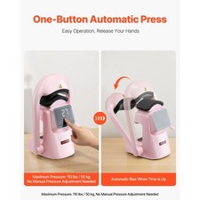 Auto Hat Heat Press Machine, with 2pcs Interchangeable Platens, Automatic