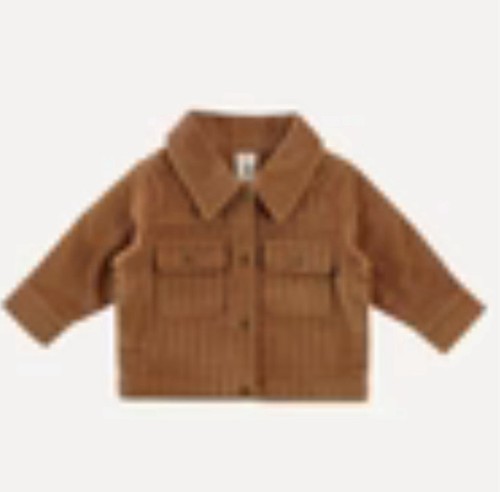 *NIB* Kate Quinn 7Y Stretchy Corduroy Western Bomber Jacket In Cashew - Picture 3 of 7