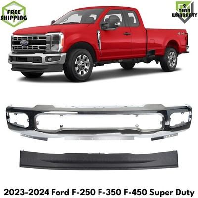Front Bumper Chrome & Valance Kit For 2023-2024 Ford F-250 F-350 Super Duty