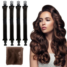 Velvet Heatless Hair Curler for Overnight Curls - Brown