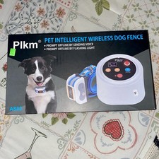 Plkm Pet Intelligent Dog Fence Wireless Electric Containment Sysrem W/Transmiter
