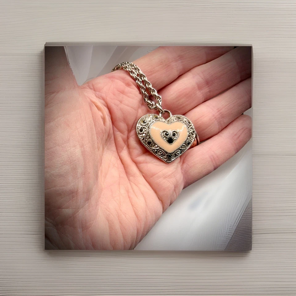 Брайтон розовый сердце сняты с производства подвеска ожерелье 28» - Изображение 2 из 4