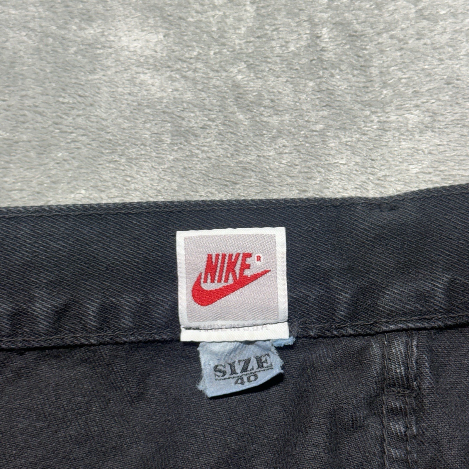 Vintage Nike Sportswear Jeans Rare Baggy Black Denim Pants Sz 40x33 Made In USA image 7