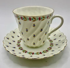 Imperial Russian Porcelain St Petersburg  Lomonosov Demitasse Cup and Saucer Set