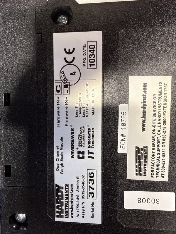 Hardy Instruments 1756-2WS Dual Channel Weigh Scale Module Series B