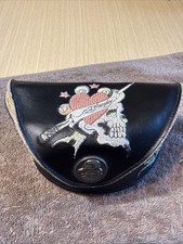 Ed Hardy Vintage Tattoo Eyewear Sunglass Case Black Skull Roses Pool EHS-023