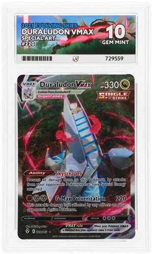 ACE 10 Duraludon Vmax Evolving Skies 220/203 Perfect Ace 10 Label Graded Card