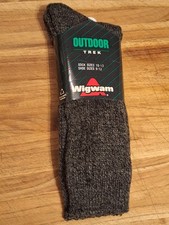 Wigwam Outdoor Trek Wool Blend Men's Socks L NOS USA Gray
