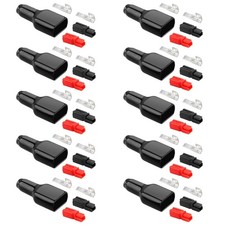 10Pairs 45A Power Connector Kit 10-12AWG Quick Disconnect Plug w/ Cover