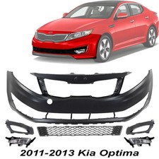 Front Bumper Cover Primed Grille Assembly Kit For 2011-2013 Kia Optima