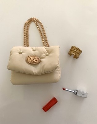 Barbie Henkeltasche beige Zuru Mini Fashion mit Accessoires