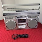 Panasonic RX-5110 Silver Boombox Radio Cassette Player AC Battery Excellent Cond