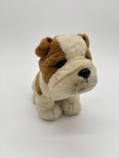 Russ Bulldog Puppy Plush Realistic Stuffed Animal 8 Tan White