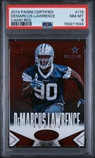 DeMarcus Lawrence Rookie Card 2014 Panini Certified #119 PSA 8 #/149 Red. rookie card picture