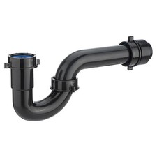 1 Pack Black P Trap 1 1/2 Inch for Bathroom Kitchen Sink Drain Pipe Tubular...