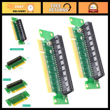 PCI-E Riser Card 90 Degree Adapter, PCIE X8 Male to Female Connector, 2 Pack