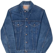 VINTAGE LEVIS TYPE 3 JACKET SINGLE STITCH TWO POCKETS SIZE 38 1970S MADE IN USA