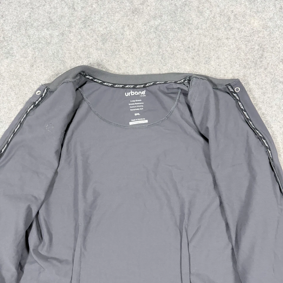 Urbane Full-Zip Long Sleeves Warm-Up Scrub Jacket Fits Women's Size Small Gray - Image 4 of 4