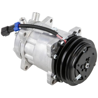 AC Compressor & 125mm Double V-Belt A/C Clutch Replaces Sanden SD7H15HD 4433 DAC