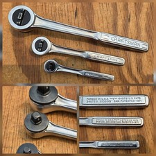 Vntg Craftsman Rhft Ratchet -v- Set 14 38 12 Dr. 43178 43788 44978 Usa Pats.