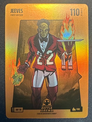 JEEVES JIMMY BUTLER 2025 BO JACKSON BATTLE ARENA ALPHA ORANGE BATTLEFOIL #OBF-58