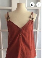 Zara Rust Camisole with Button Detail Size S