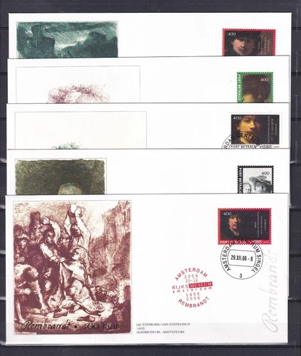 [G191837] Art Rembrandt Netherlands Nice Lot First Day Covers UNG