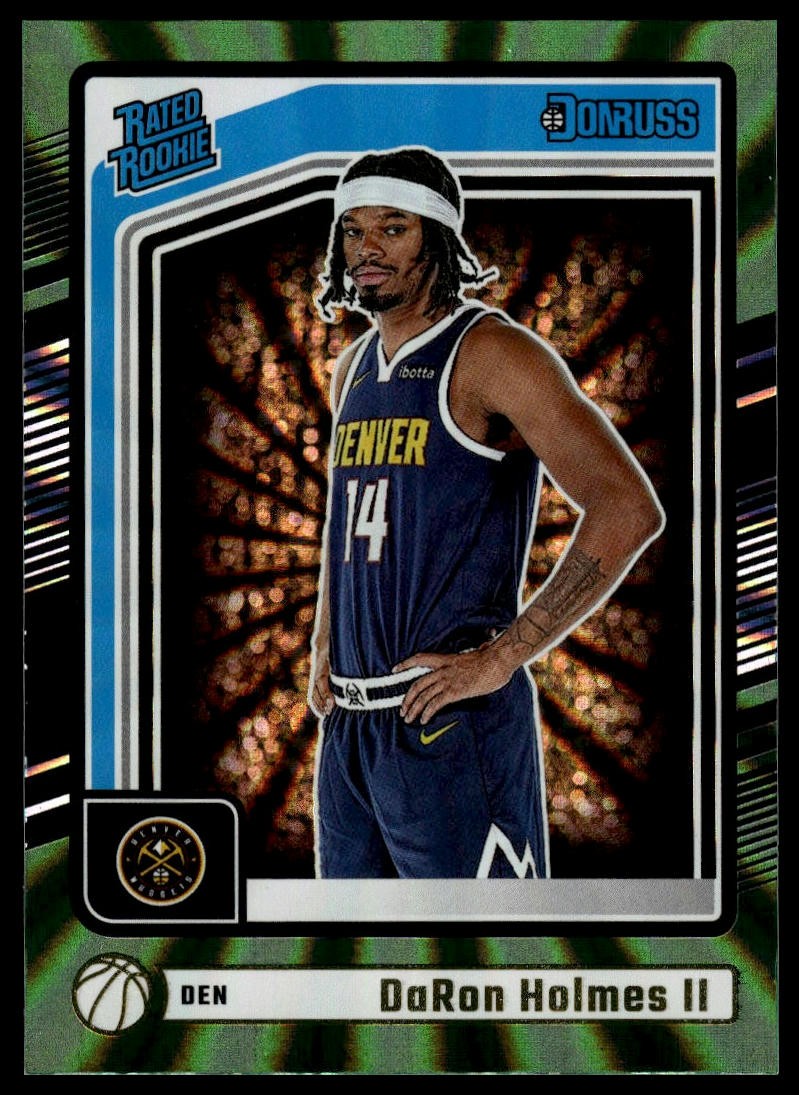 2024-25 Donruss #213 DaRon Holmes II Holo Green Laser Rated Rookie
