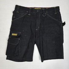 Stanley Fatmax Men’s Work Shorts Black Cargo Holster Pocket W34' DIY