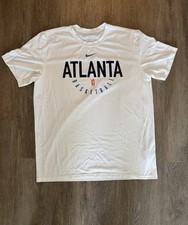 Atlanta Dream WNBA Nike Dri Fit Womens XL White Warmup Shirt