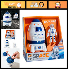 Space Ship Toy Playset with Lights Sound - Astronaut Rocket Adventure for Kids